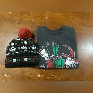 Disney The Nightmare Before Christmas Sweatshirt and Beanie Bundle